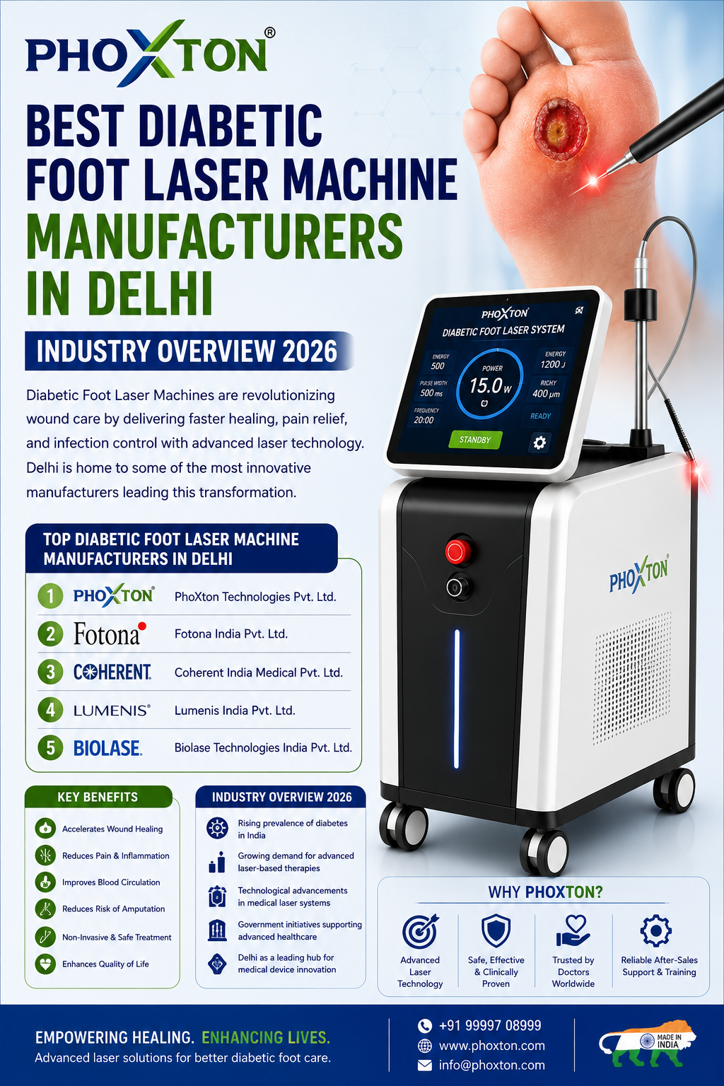 Best Diabetic Foot Laser Machine Manufacturers in Delhi Industry Overview 2026 Best Diabetic Foot Laser Machine Manufacturers in Delhi Industry Overview 2026